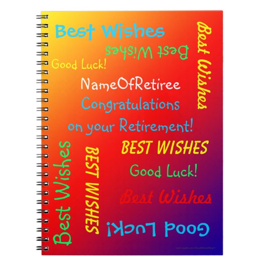 Ruhestättenbuch, Vivid Rainbow Notizblock (Vorderseite)