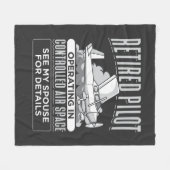 Ruhestättigter Pilot im kontrollierten Luftraum Fleecedecke (Vorderseite (Horizontal))