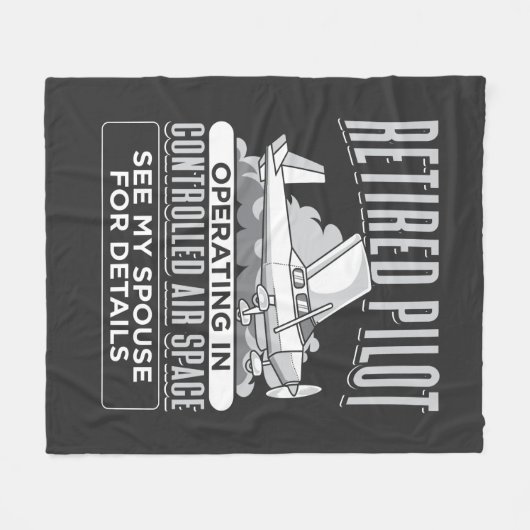 Ruhestättigter Pilot im kontrollierten Luftraum Fleecedecke (Vorderseite (Horizontal))