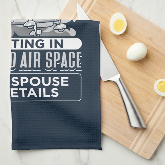 Ruhestättigter Pilot im kontrollierten Luftraum Geschirrtuch (Viertel Falte)