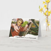 Ruhestretren Reise Spiegelbild Crossroads Retro Karte (Gelbe Blume)