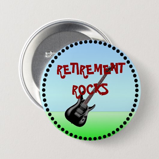 Ruhestücke mit schwarzem Rahmen Button (Vorne & Hinten)