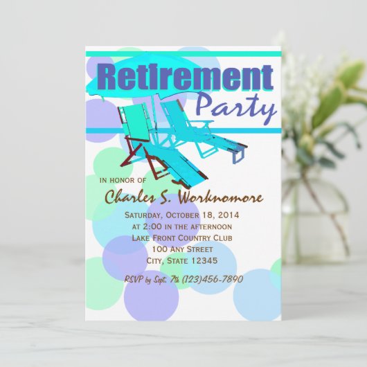 Ruhestühle für Party-Lounge Einladung (Stehend Vorderseite)