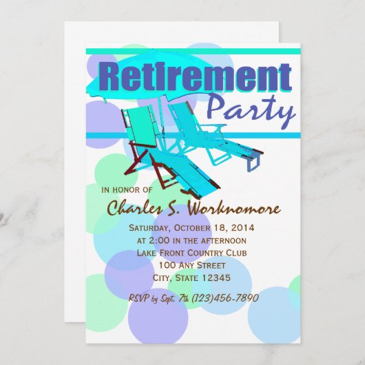 Ruhestühle für Party-Lounge Einladung (Vorne/Hinten)