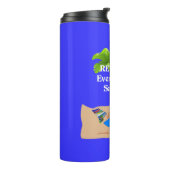 Ruhet... Jeder Tag ist Samstag. Thermosbecher (Nach links gedreht)