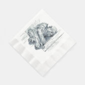 Ruhetag - Junger Affe Gorilla Serviette (Ecke)