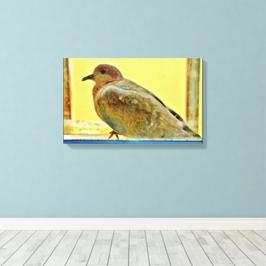 Ruhetaube Leinwanddruck (Insitu (Holzboden))