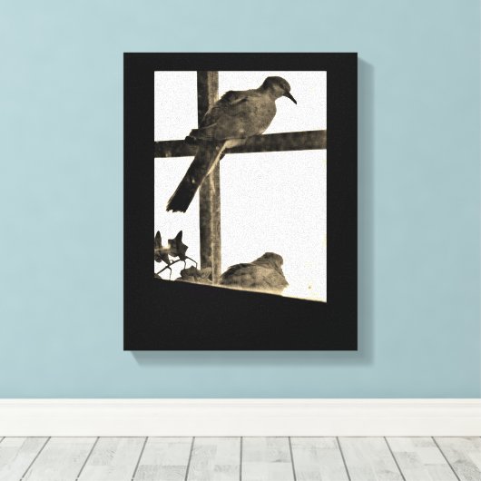 Ruhetauben Leinwanddruck (Insitu (Holzboden))