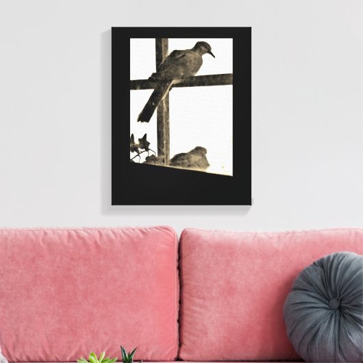 Ruhetauben Leinwanddruck (Insitu (Wohnzimmer))