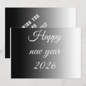 Ruhevolle Neujahrsgrüße  Feiertagskarte (Vorne/Hinten)