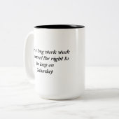 Ruhewoche Zweifarbige Tasse (Vorderseite Links)