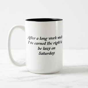 Ruhewoche Zweifarbige Tasse