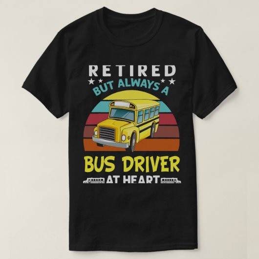 Ruhig, aber immer Busfahrer im Herzen von Funny Sc T-Shirt (Design vorne)