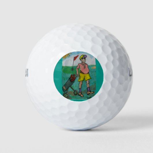 Ruhig Alte Furz Golfspielen - Golfball (Vorderseite)