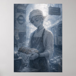 Ruhig / Bäcker / Metro-Plakat Poster