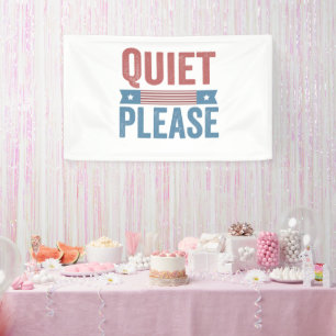 Ruhig bitte Trump Harris Debatte Präsident Banner