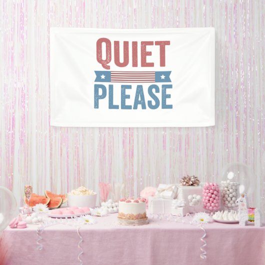 Ruhig bitte Trump Harris Debatte Präsident Banner (Party)