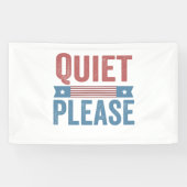 Ruhig bitte Trump Harris Debatte Präsident Banner (Horizontal)