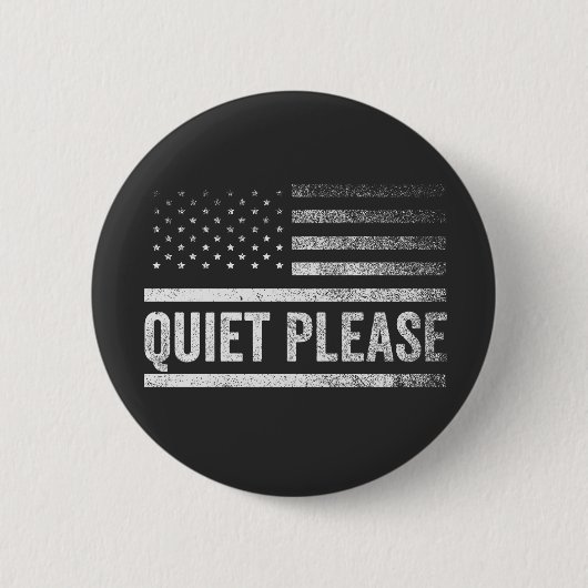 Ruhig bitte Trump Harris Debatte Präsident Button (Vorderseite)