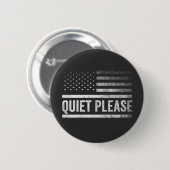 Ruhig bitte Trump Harris Debatte Präsident Button (Vorne & Hinten)