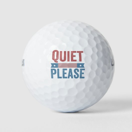 Ruhig bitte Trump Harris Debatte Präsident Golfball (Vorderseite)