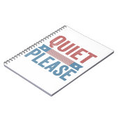 Ruhig bitte Trump Harris Debatte Präsident Notizblock (Linke Seite)