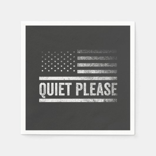 Ruhig bitte Trump Harris Debatte Präsident Serviette (Vorderseite)