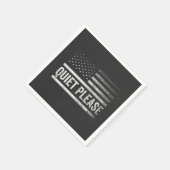 Ruhig bitte Trump Harris Debatte Präsident Serviette (Ecke)