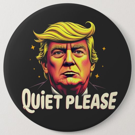 Ruhig bitte Trump Kamala Präsident Debatte Button (Vorderseite)