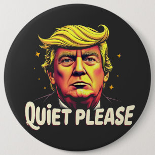 Ruhig bitte Trump Kamala Präsident Debatte Button