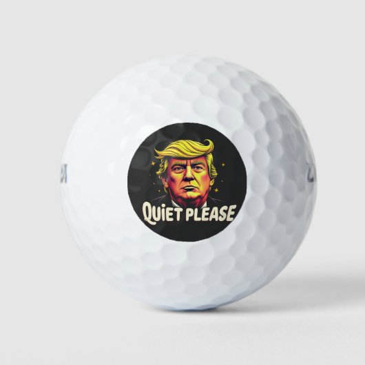 Ruhig bitte Trump Kamala Präsident Debatte Golfball (Vorderseite)
