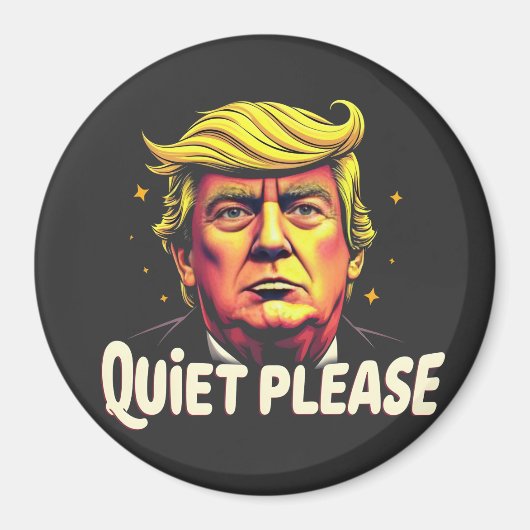 Ruhig bitte Trump Kamala Präsident Debatte Magnet (Vorne)