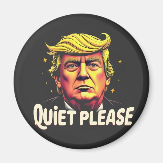 Ruhig bitte Trump Kamala Präsident Debatte Magnet (Vorne)