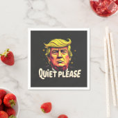 Ruhig bitte Trump Kamala Präsident Debatte Serviette (Beispiel)