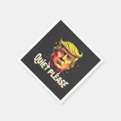 Ruhig bitte Trump Kamala Präsident Debatte Serviette (Ecke)