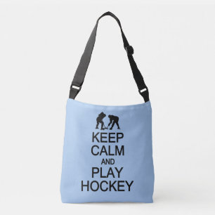 Ruhig bleiben & Hockey spielen individuelle Farbta Tragetaschen Mit Langen Trägern