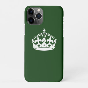 RUHIG BLEIBEN KRONE auf Forest Grün Anpassen iPhone 11Pro Hülle