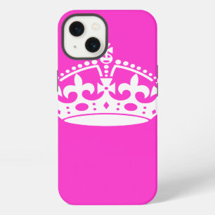 RUHIG BLEIBEN KRONE auf Hot Pink Anpassen! iPhone 13 Hülle
