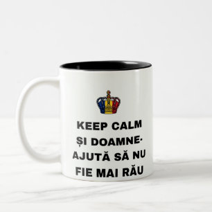 RUHIG BLEIBEN ȘI HERR, HILF, DASS ES NICHT SCHLIMM ZWEIFARBIGE TASSE