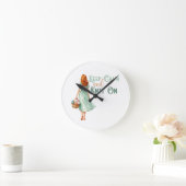 Ruhig bleiben und weiterstricken Runde Uhr  (Zuhause)