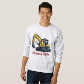 Ruhig bleiben, weiter graben - Süßes Baggermänner  Sweatshirt (Vorne ganz)