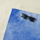 Ruhig Custom Sky Dreams Wasserfarbe Blau & Weiß Strandtuch (Beispiel)