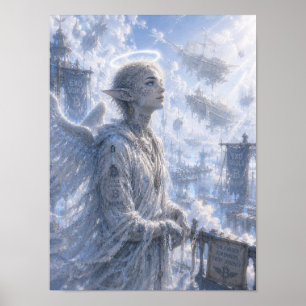 Ruhig / Engel / Wolkenhafen Poster