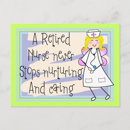 Ruhig gelegene Nurse Angel Art Cards & Gifts Postkarte (Vorderseite)