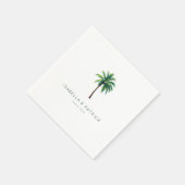 Ruhig Grüne Tropische Palme Serviette (Ecke)