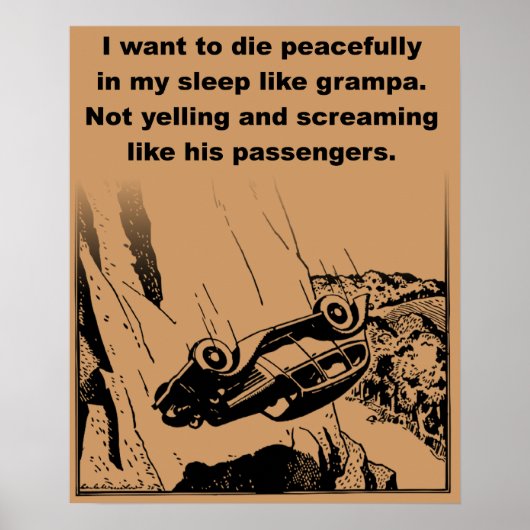 Ruhig in meinem schlafenden, witzigen Poster Print (Vorne)