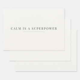 Ruhig ist eine Superkraft Minimalistische Geschenk Geschenkpapier Set