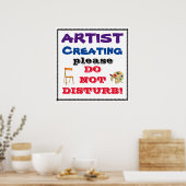 RUHIG, KÜNSTLER AM ARBEITSPLATZ POSTER (Küche)