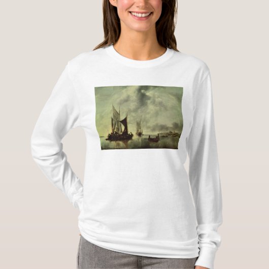 Ruhig oder, Boote nahe der Küste, nach 1651 T-Shirt (Vorderseite)