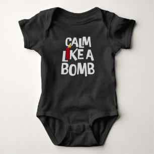 Ruhig wie eine Bombe Paradox Ironie Humor Explosiv Baby Strampler